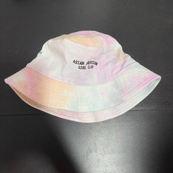 Rainbow Custom Tie Dye Asian American Girl Club Bucket Hat - Picture 3 of 3